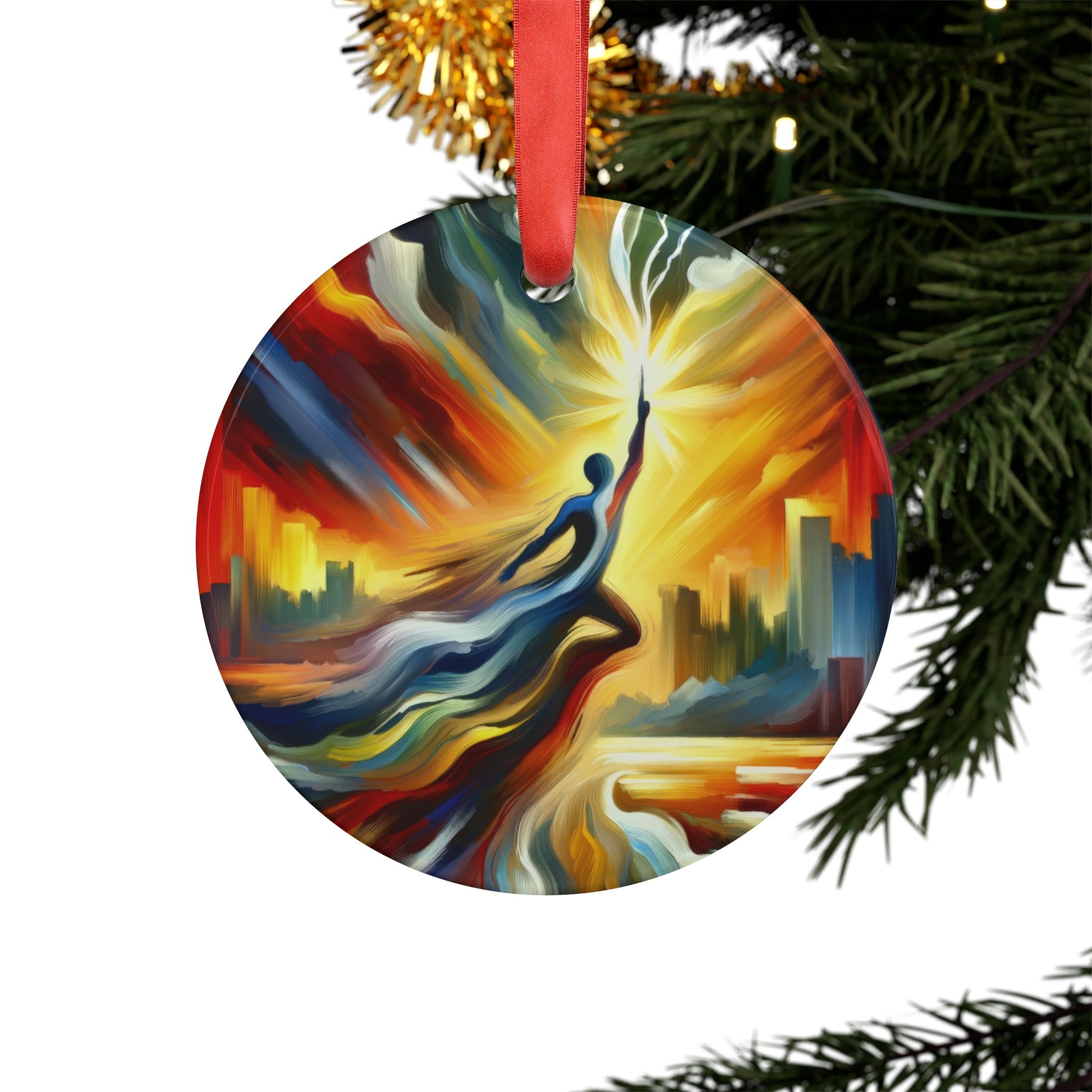 Boundless Dynamic Allegiance Acrylic Ornament with Ribbon - ATUH.ART