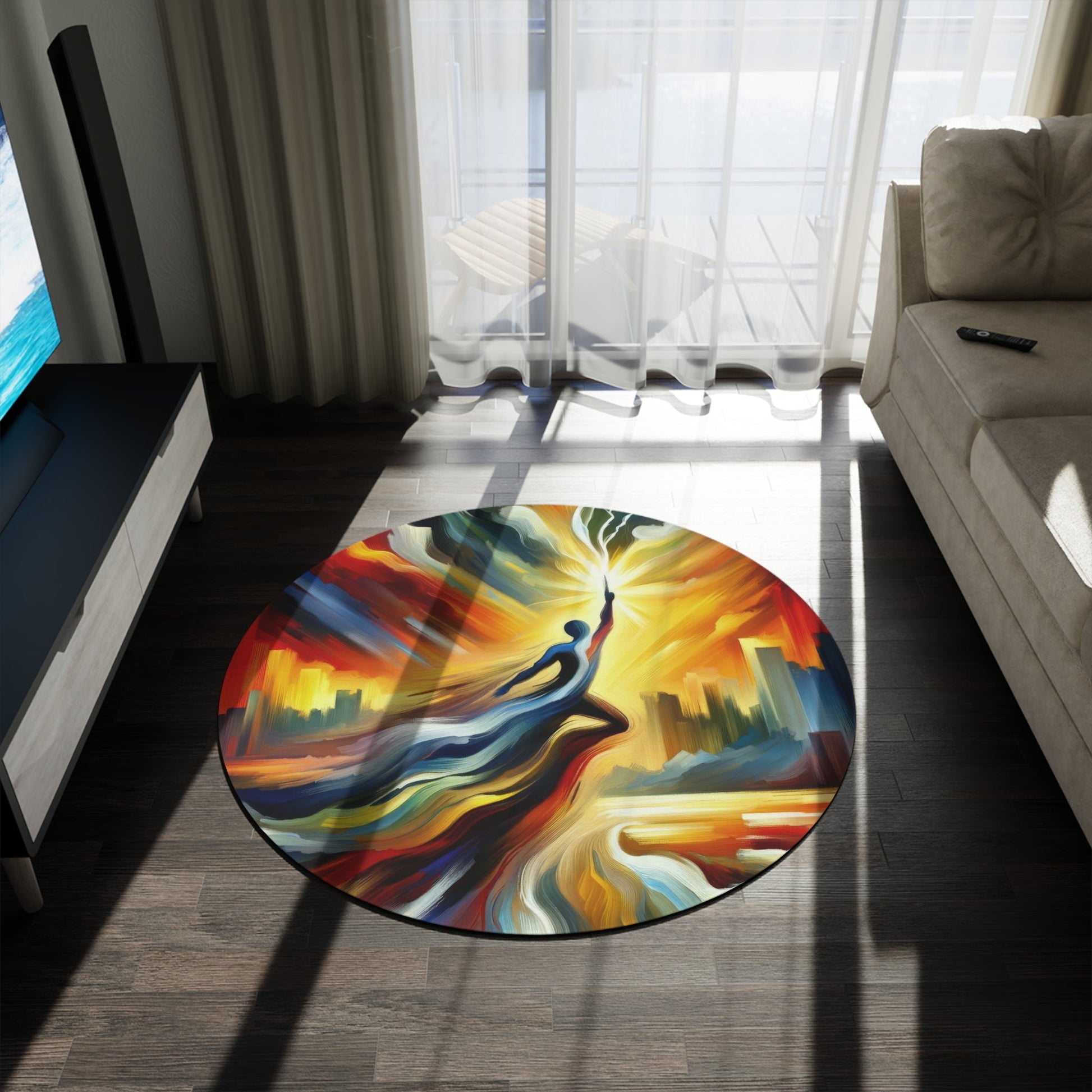 Boundless Dynamic Allegiance Round Rug - ATUH.ART
