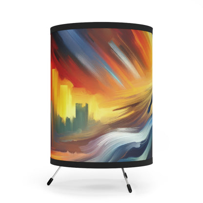Boundless Dynamic Allegiance Tripod Lamp with High-Res Printed Shade, US\CA plug - ATUH.ART