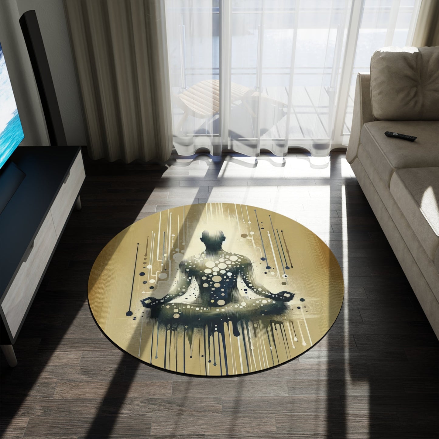 Breath Essence Beginning Round Rug - ATUH.ART