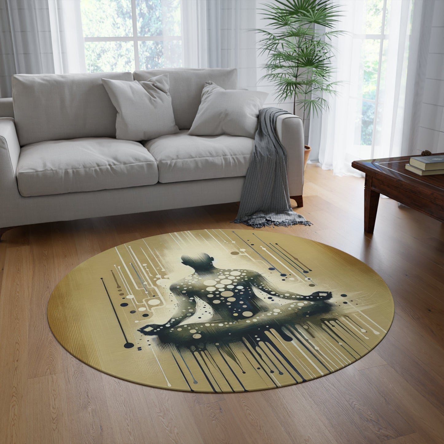 Breath Essence Beginning Round Rug - ATUH.ART