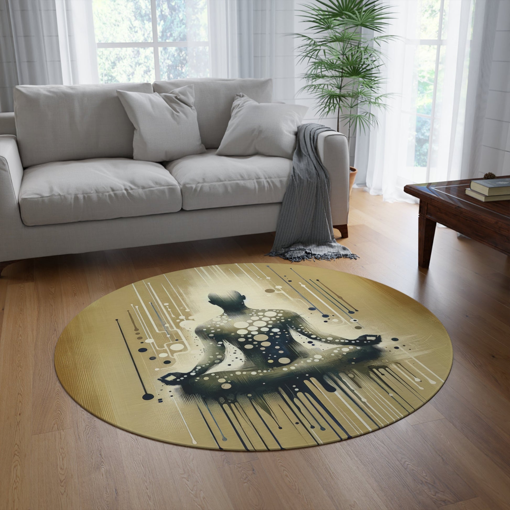 Breath Essence Beginning Round Rug - ATUH.ART
