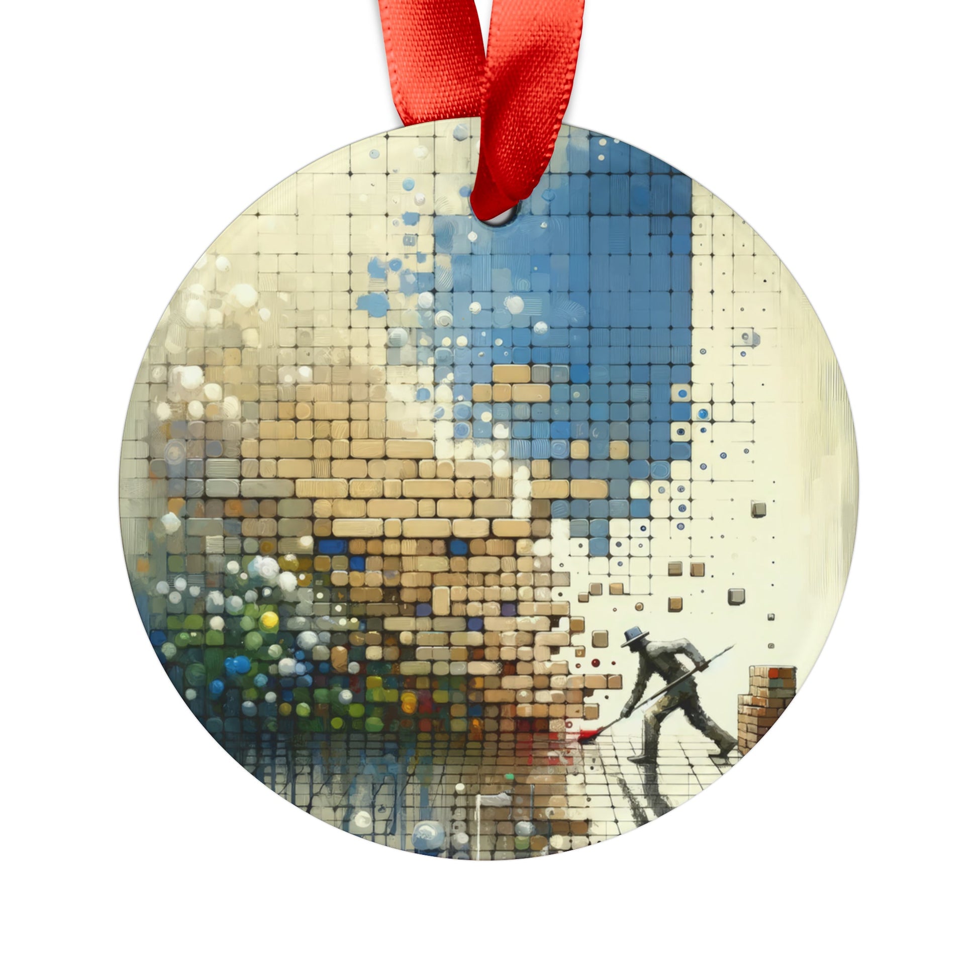 Change Tachism Everyday Acrylic Ornament with Ribbon - ATUH.ART