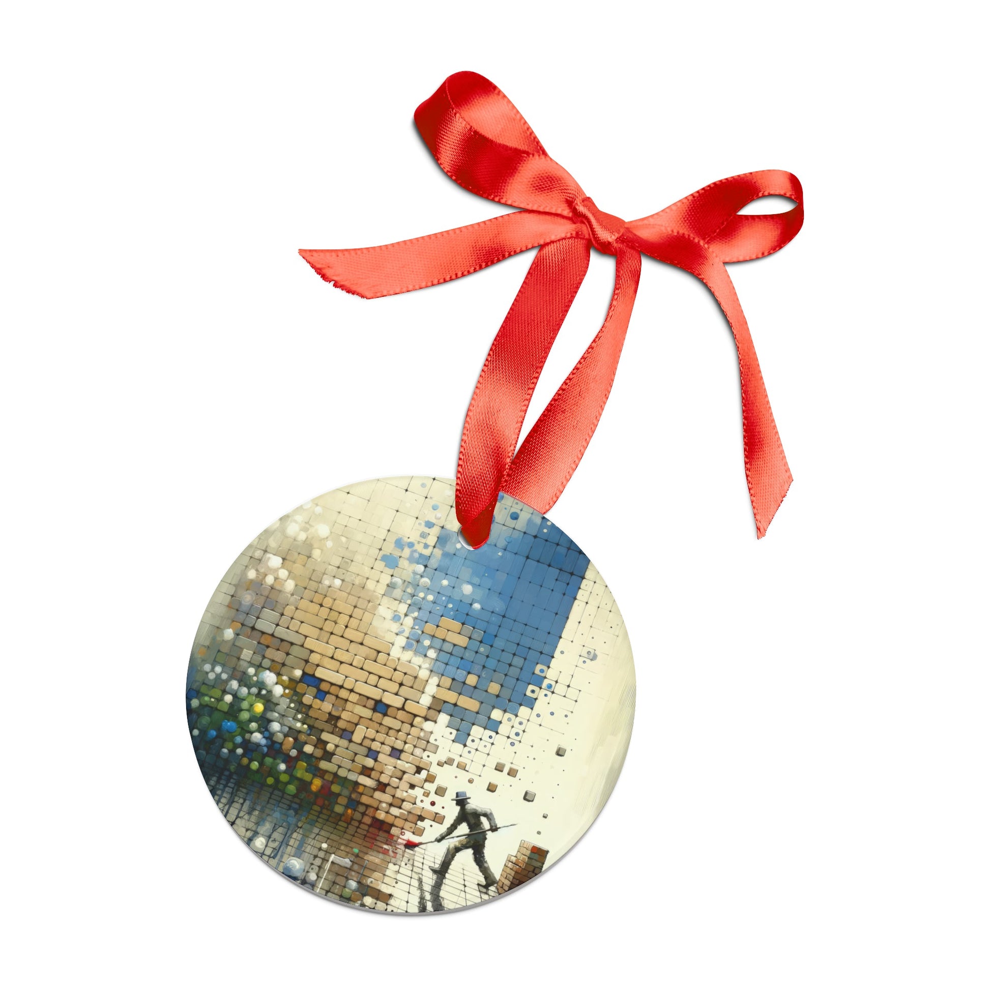 Change Tachism Everyday Acrylic Ornament with Ribbon - ATUH.ART