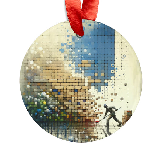Change Tachism Everyday Acrylic Ornament with Ribbon - ATUH.ART