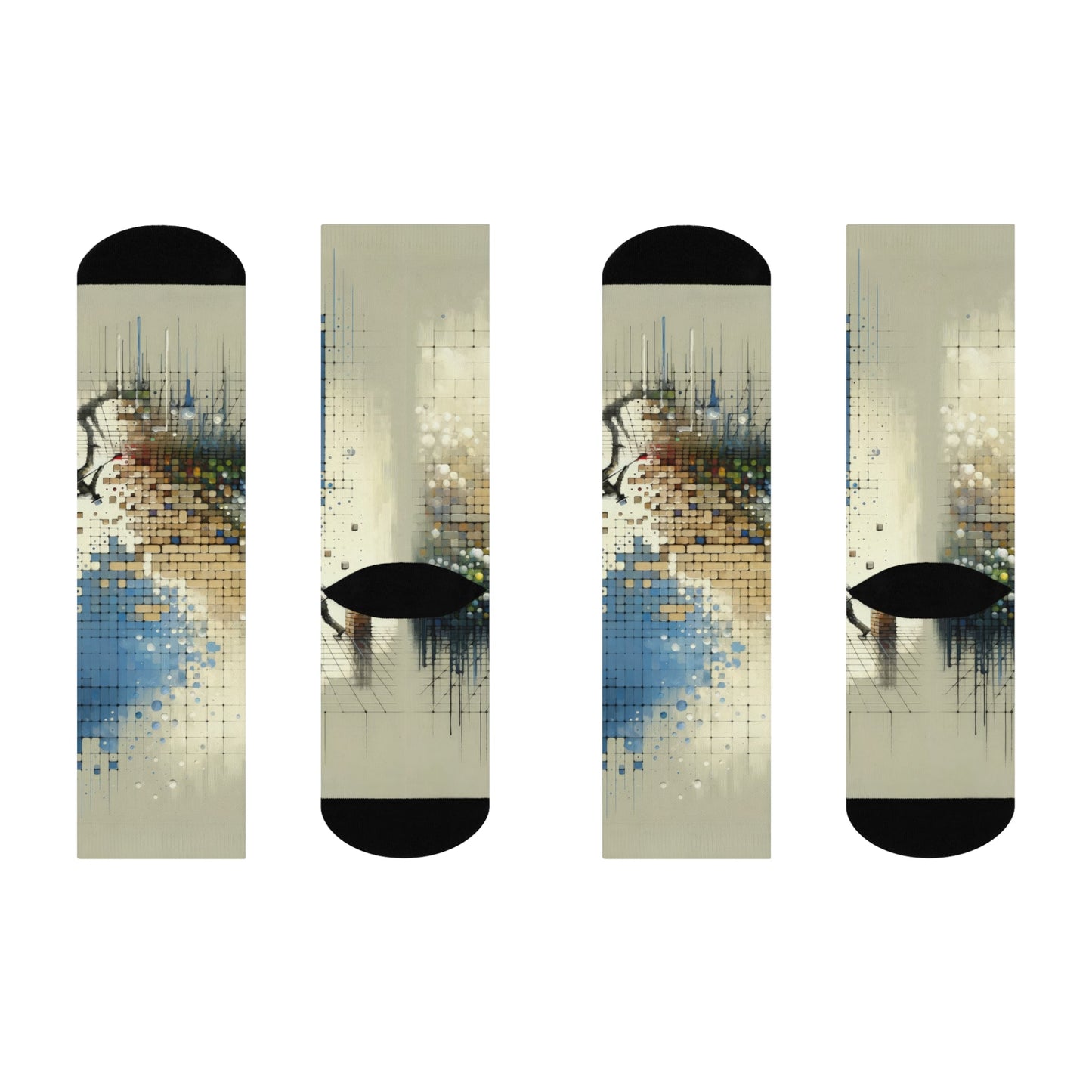 Change Tachism Everyday Cushioned Crew Socks - ATUH.ART