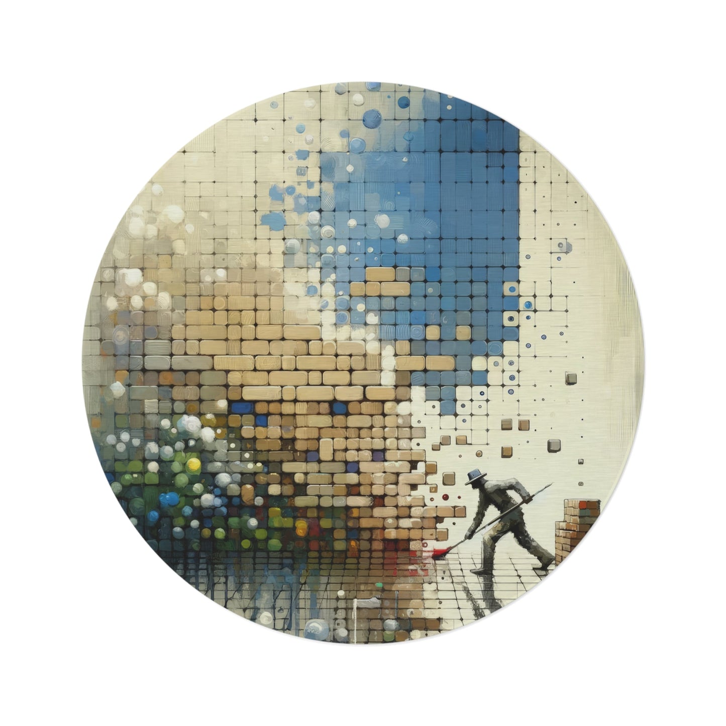 Change Tachism Everyday Round Rug - ATUH.ART