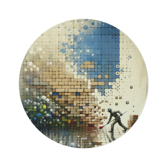 Change Tachism Everyday Round Rug - ATUH.ART