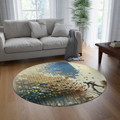 Change Tachism Everyday Round Rug - ATUH.ART