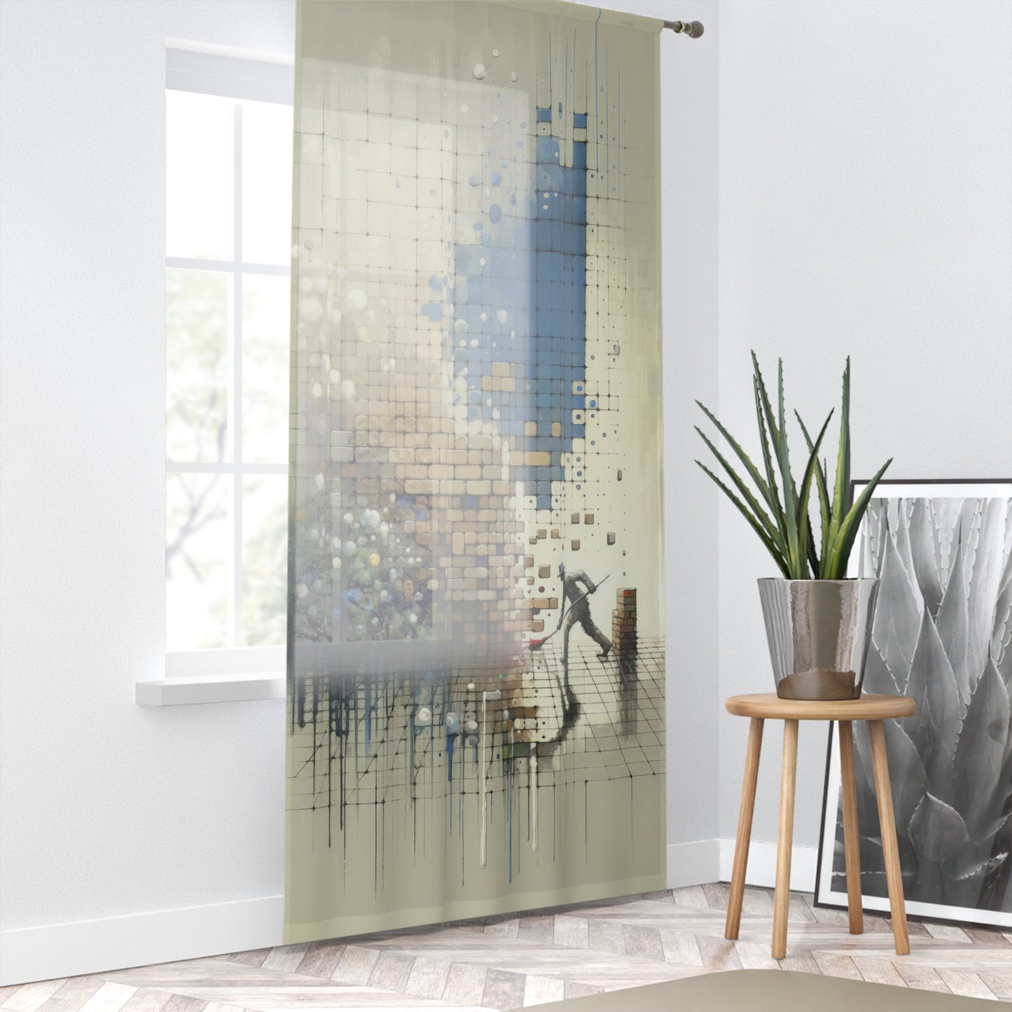 Change Tachism Everyday Window Curtain - ATUH.ART