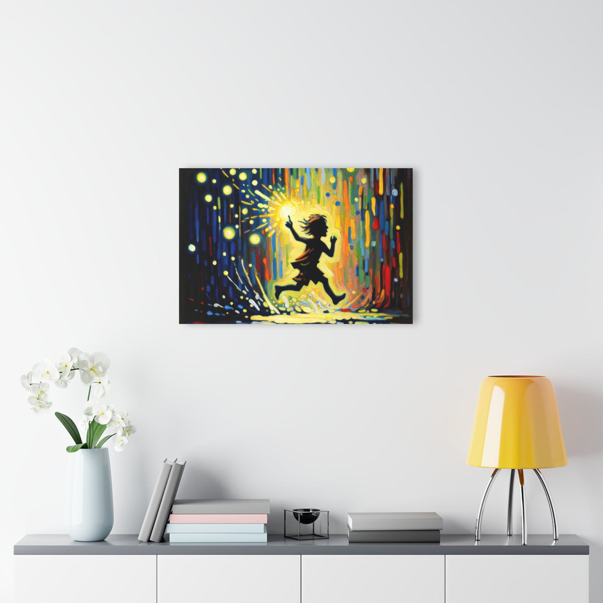Child Firefly Chase Acrylic Prints (French Cleat Hanging) - ATUH.ART