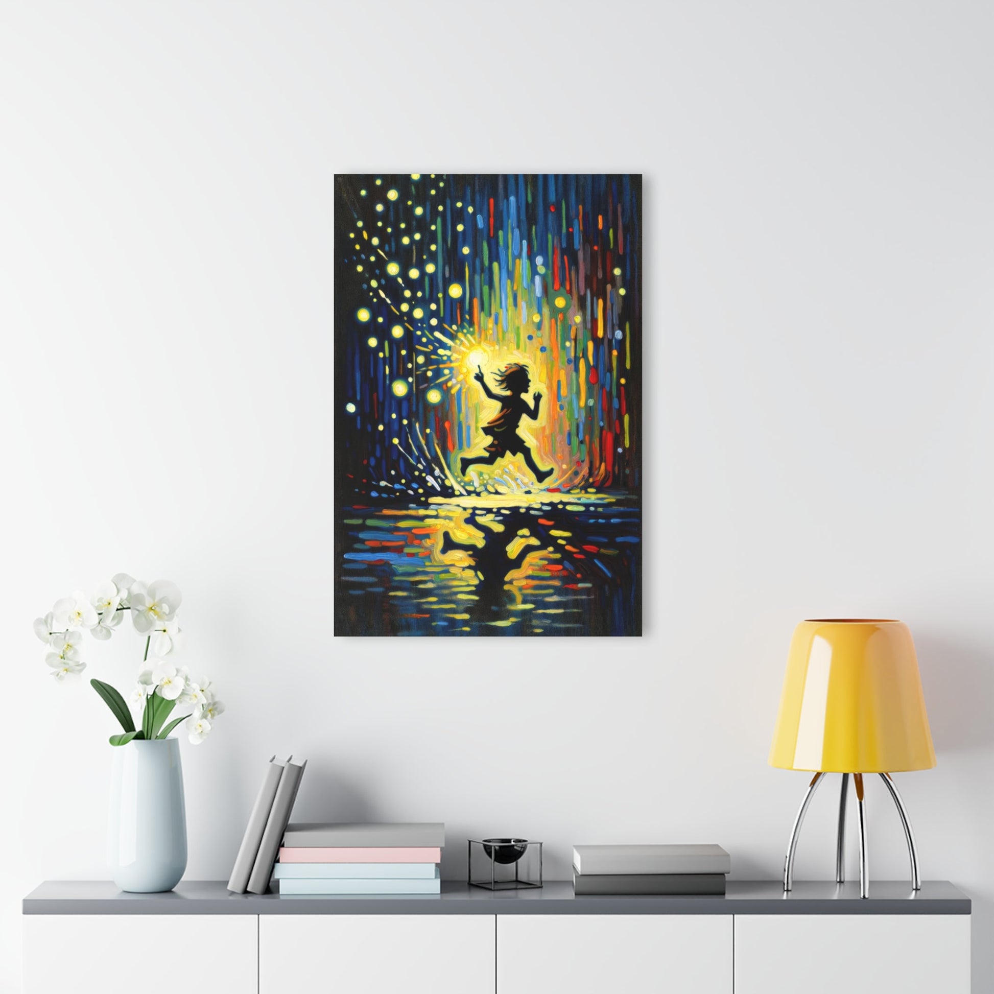 Child Firefly Chase Acrylic Prints (French Cleat Hanging) - ATUH.ART