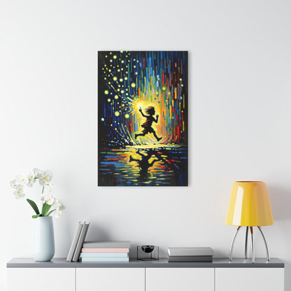 Child Firefly Chase Acrylic Prints (French Cleat Hanging) - ATUH.ART