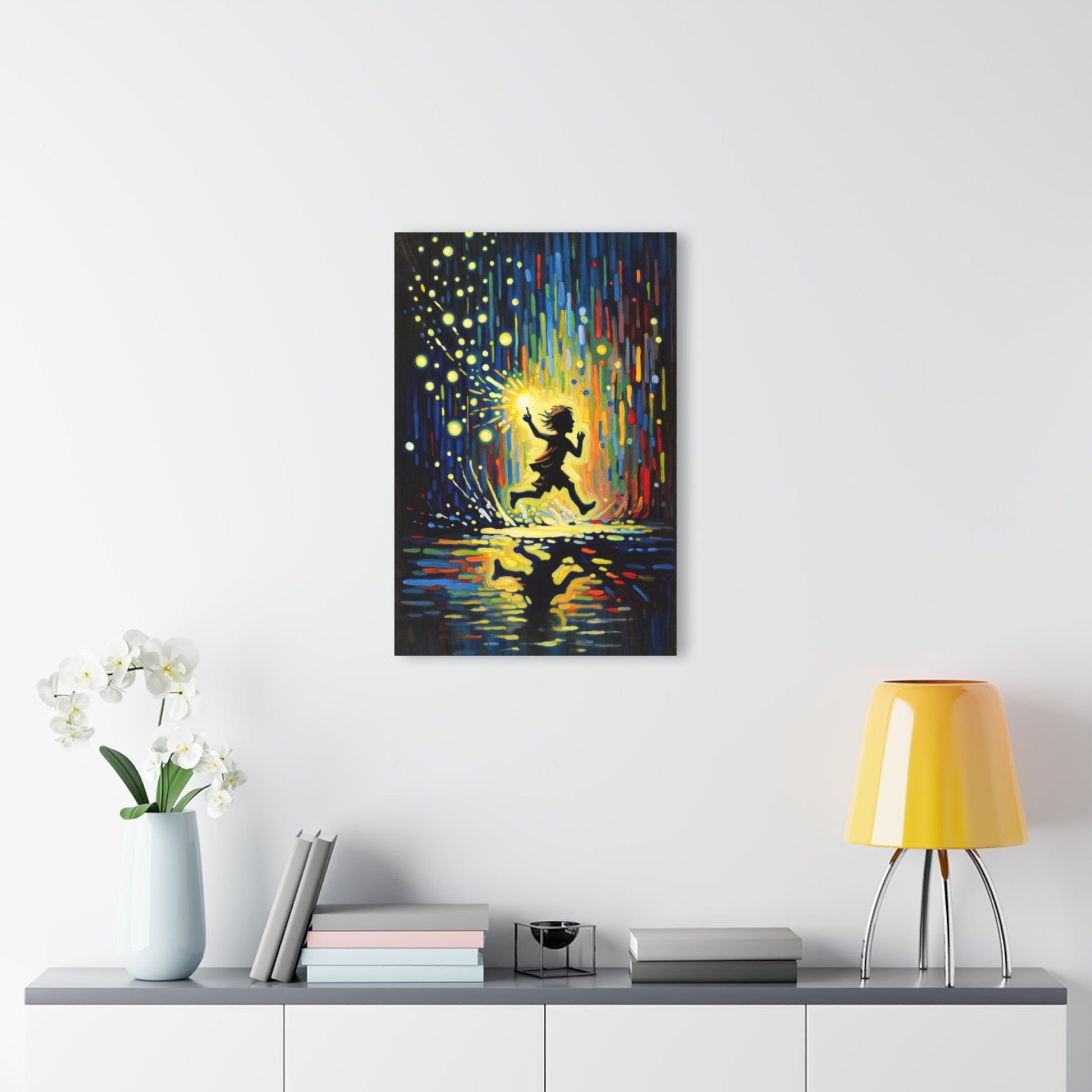 Child Firefly Chase Acrylic Prints (French Cleat Hanging) - ATUH.ART