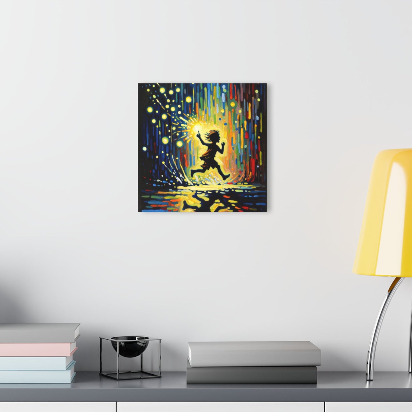 Child Firefly Chase Acrylic Prints (French Cleat Hanging) - ATUH.ART