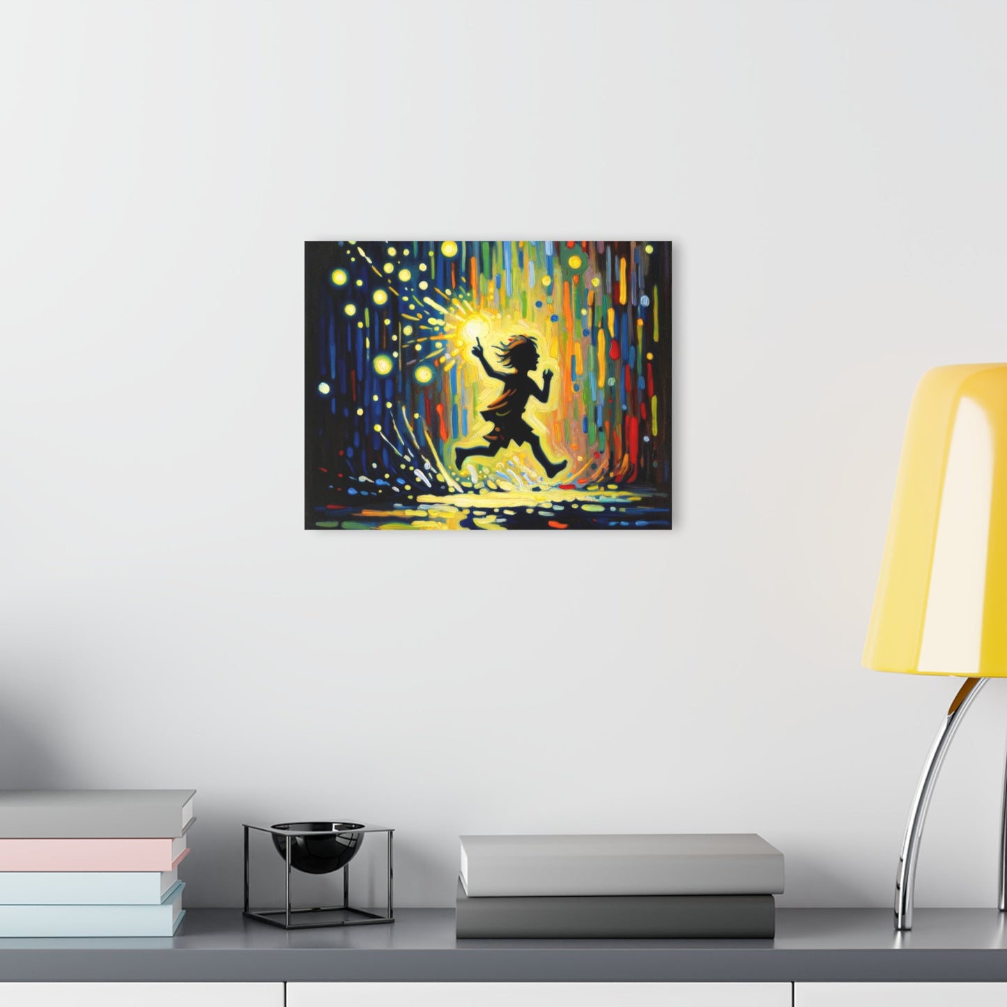Child Firefly Chase Acrylic Prints (French Cleat Hanging) - ATUH.ART