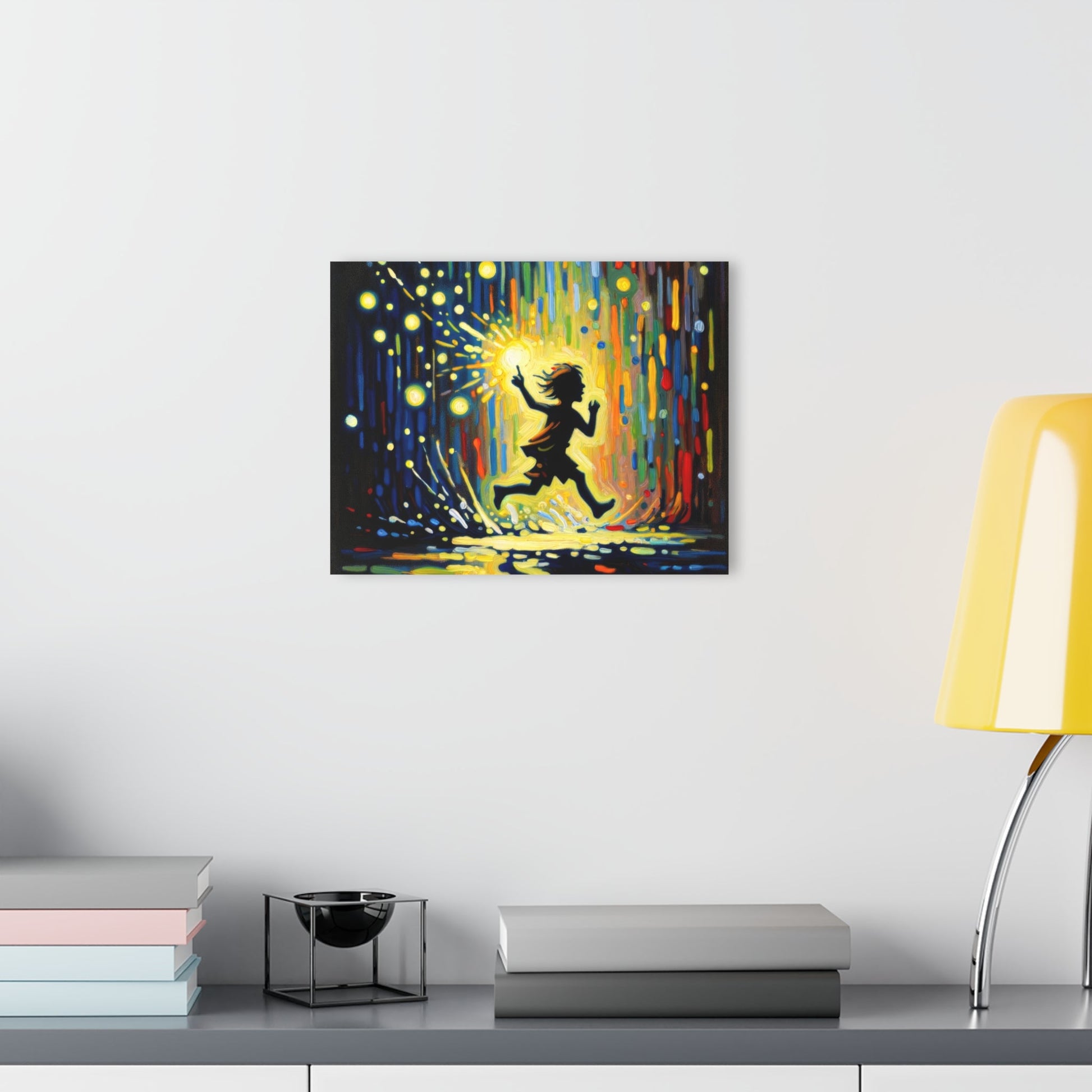Child Firefly Chase Acrylic Prints (French Cleat Hanging) - ATUH.ART