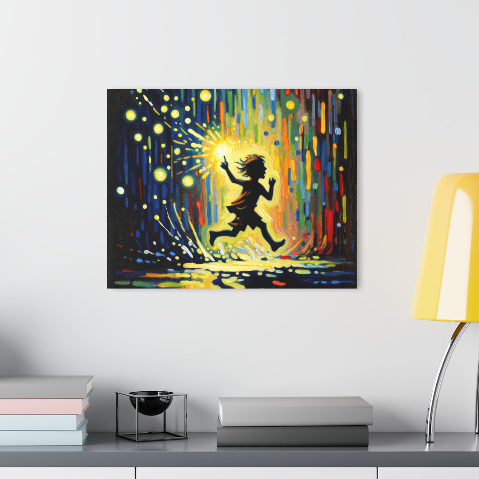 Child Firefly Chase Acrylic Prints (French Cleat Hanging) - ATUH.ART