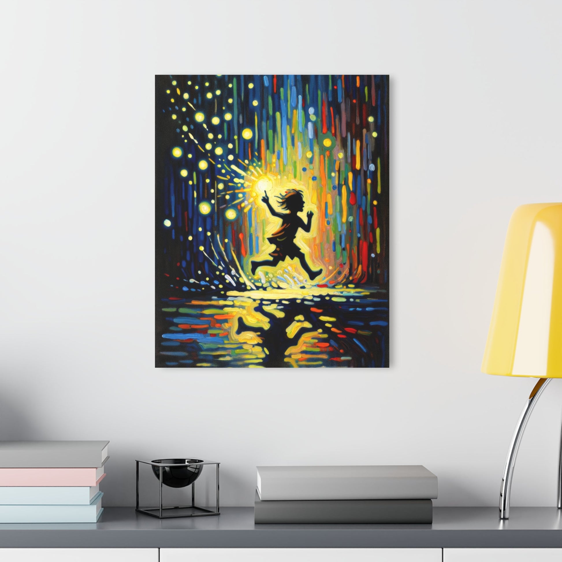 Child Firefly Chase Acrylic Prints (French Cleat Hanging) - ATUH.ART