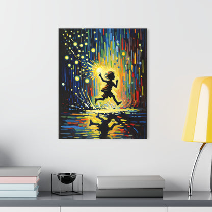 Child Firefly Chase Acrylic Prints (French Cleat Hanging) - ATUH.ART
