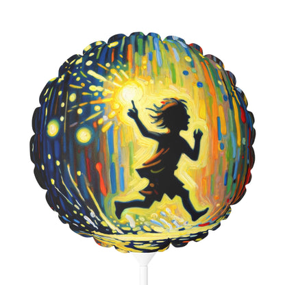 Child Firefly Chase Balloon (Round and Heart-shaped), 11" - ATUH.ART