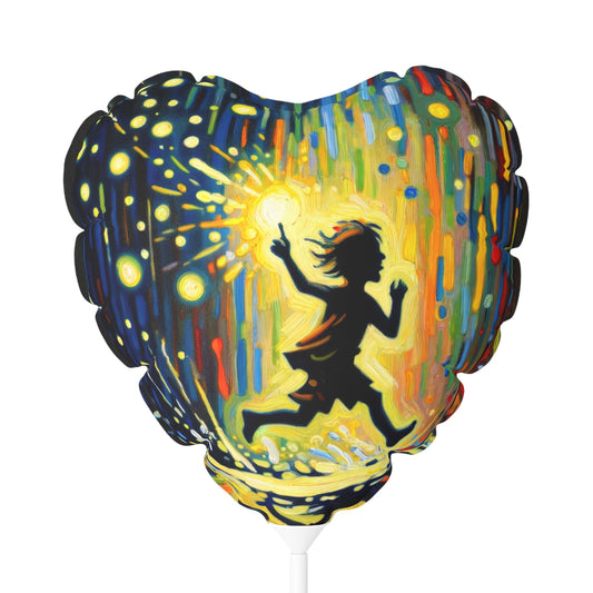 Child Firefly Chase Balloon (Round and Heart-shaped), 11" - ATUH.ART