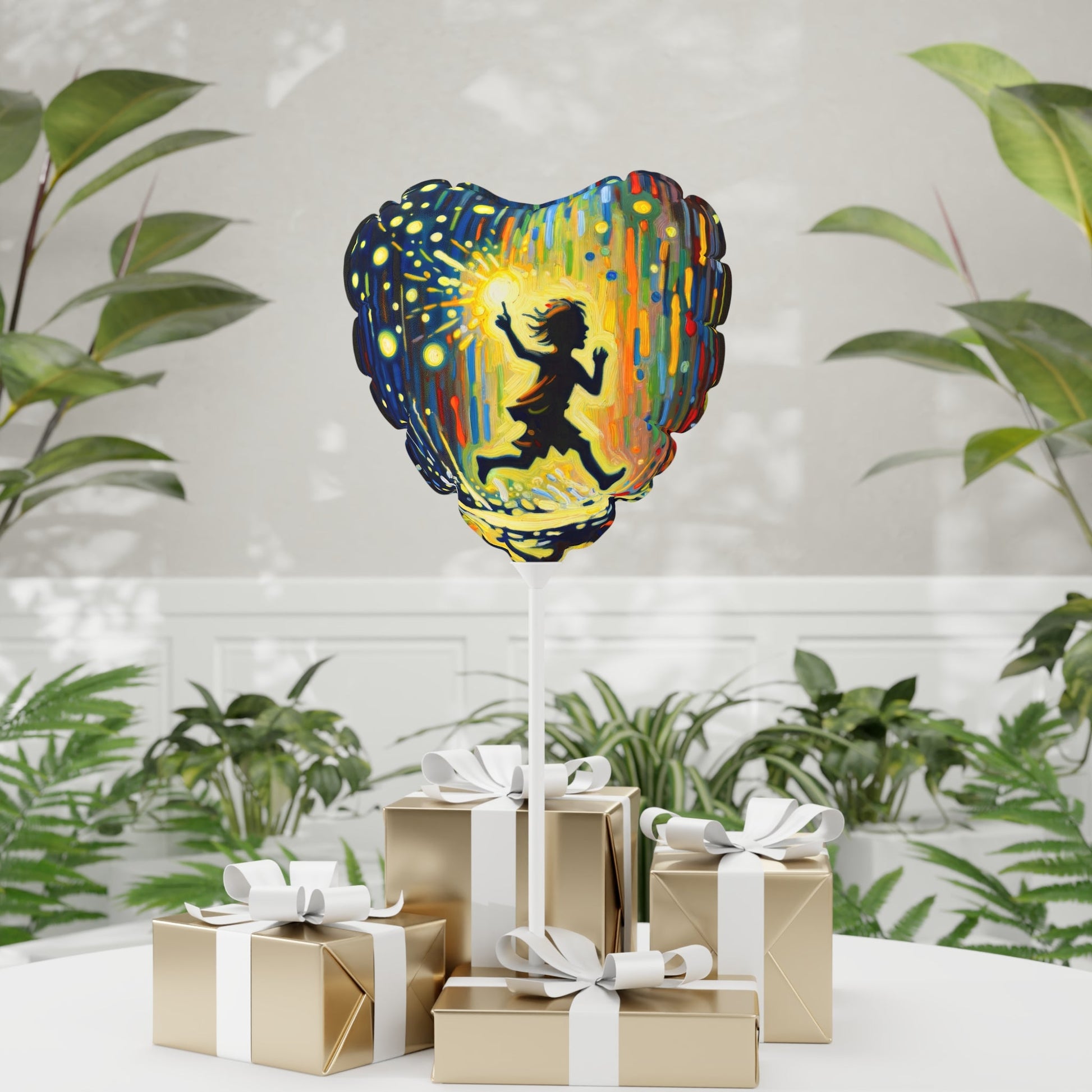 Child Firefly Chase Balloon (Round and Heart-shaped), 11" - ATUH.ART