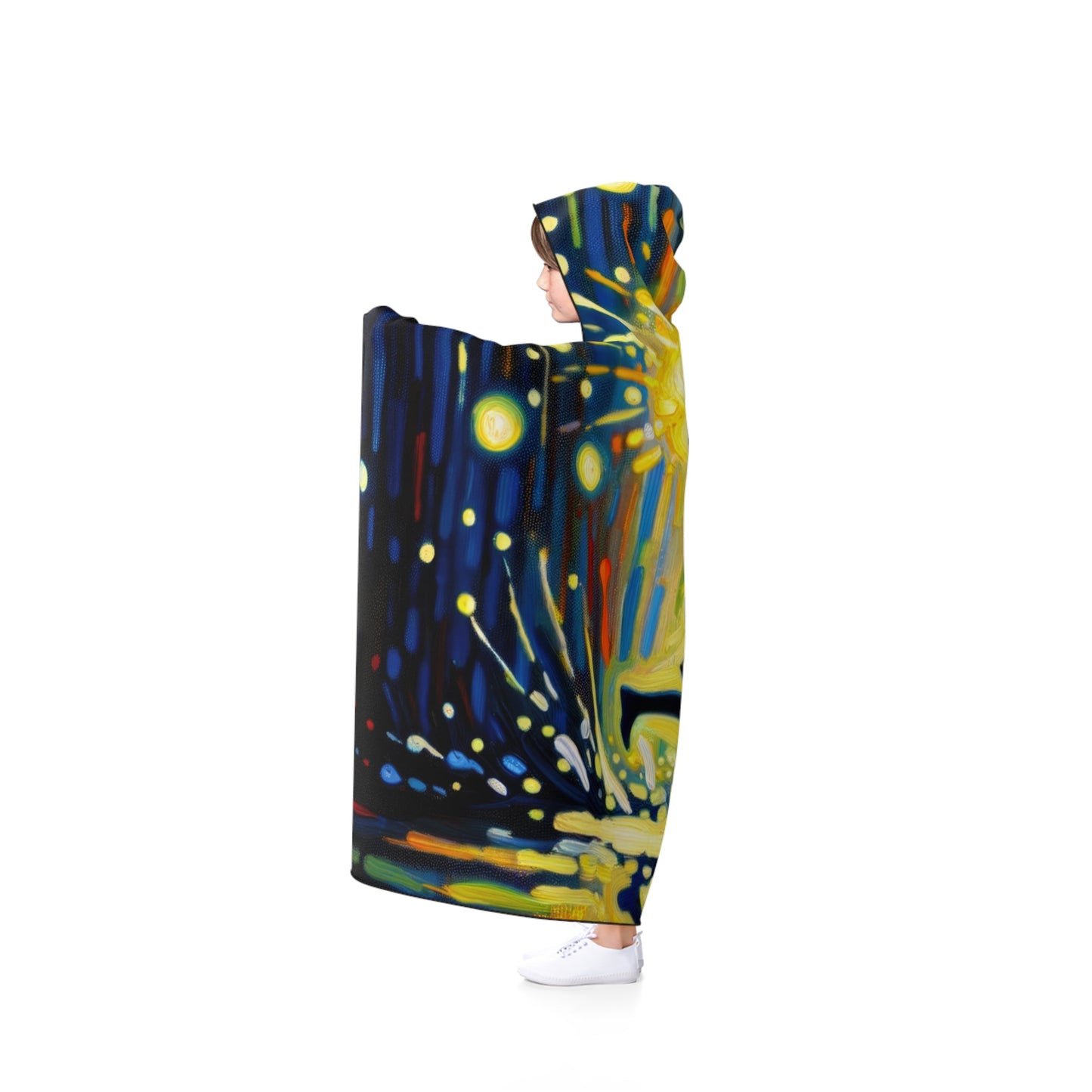 Child Firefly Chase Hooded Blanket - ATUH.ART