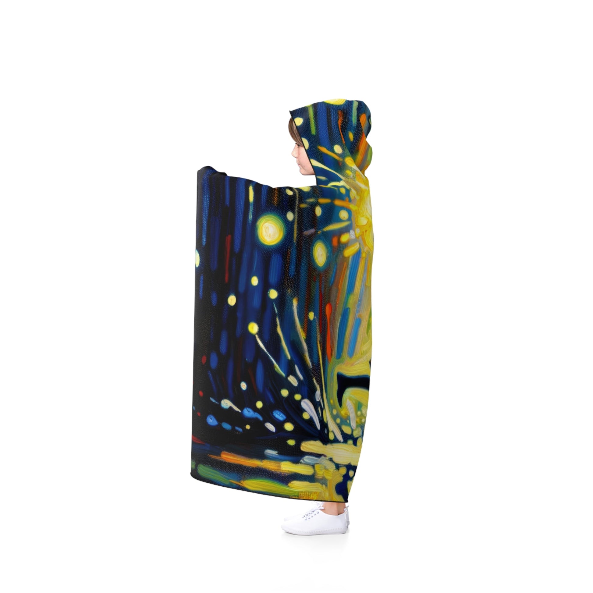 Child Firefly Chase Hooded Blanket - ATUH.ART