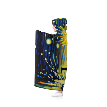 Child Firefly Chase Hooded Blanket - ATUH.ART