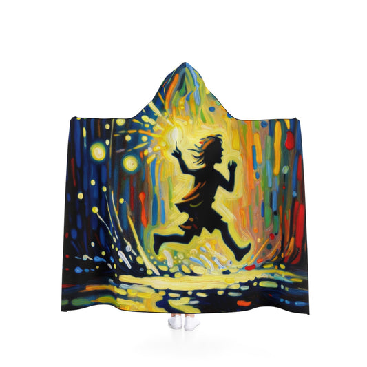 Child Firefly Chase Hooded Blanket - ATUH.ART