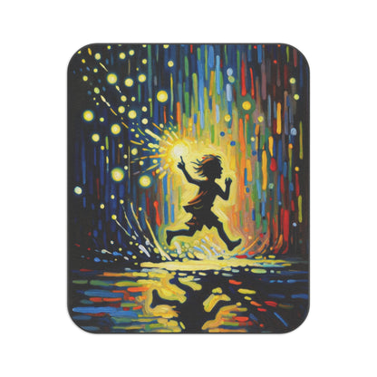 Child Firefly Chase Picnic Blanket - ATUH.ART