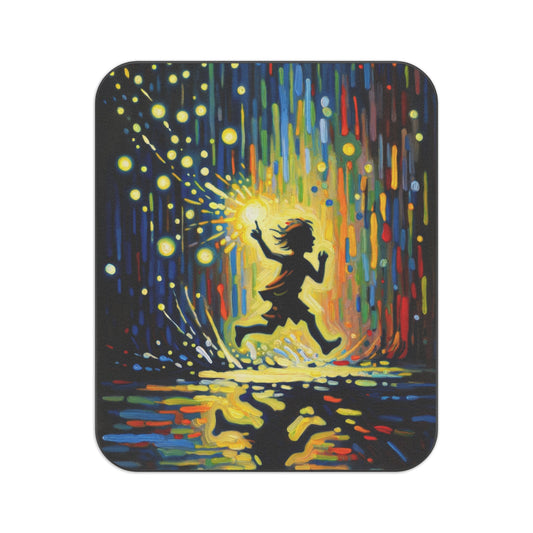 Child Firefly Chase Picnic Blanket - ATUH.ART