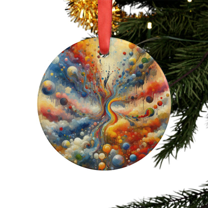 Choices Tachism Canvas Acrylic Ornament with Ribbon - ATUH.ART
