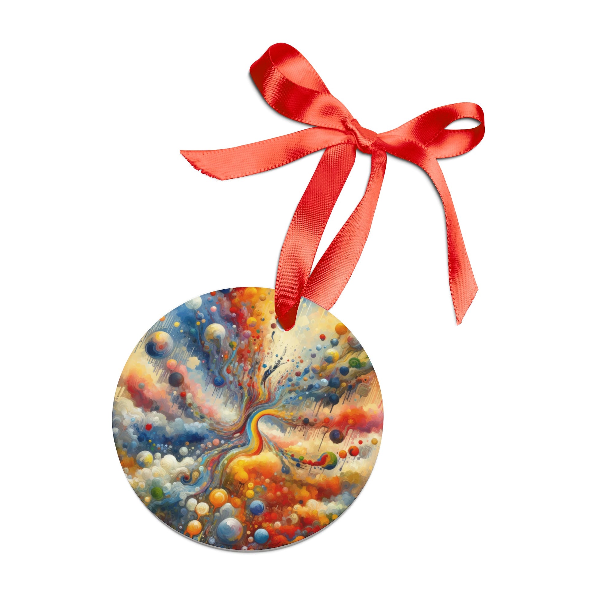Choices Tachism Canvas Acrylic Ornament with Ribbon - ATUH.ART