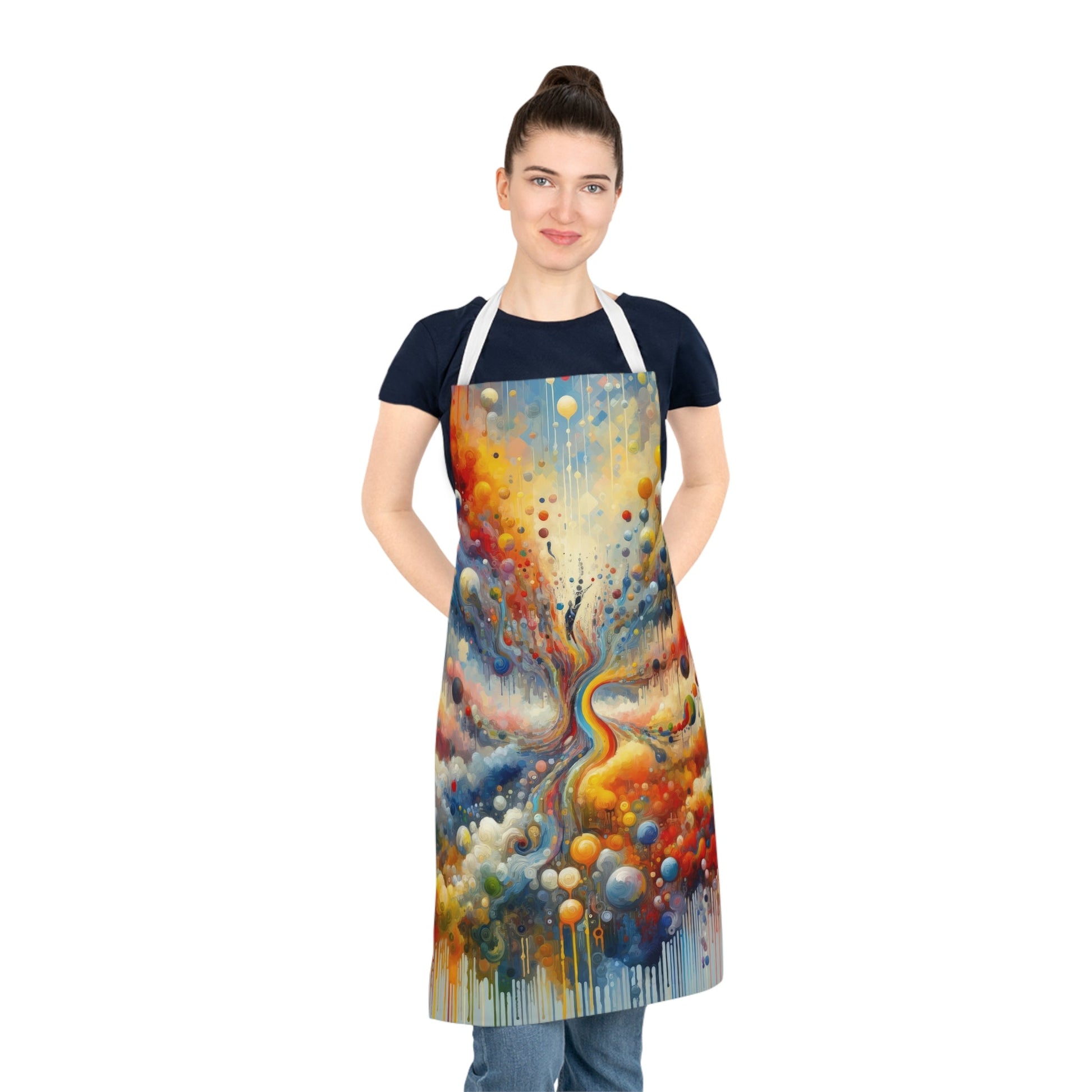 Choices Tachism Canvas Adult Apron (AOP) - ATUH.ART