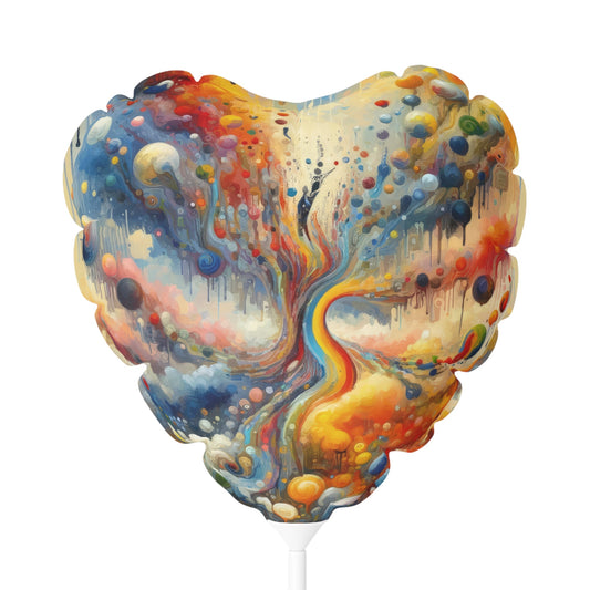 Choices Tachism Canvas Balloon (Round and Heart-shaped), 11" - ATUH.ART