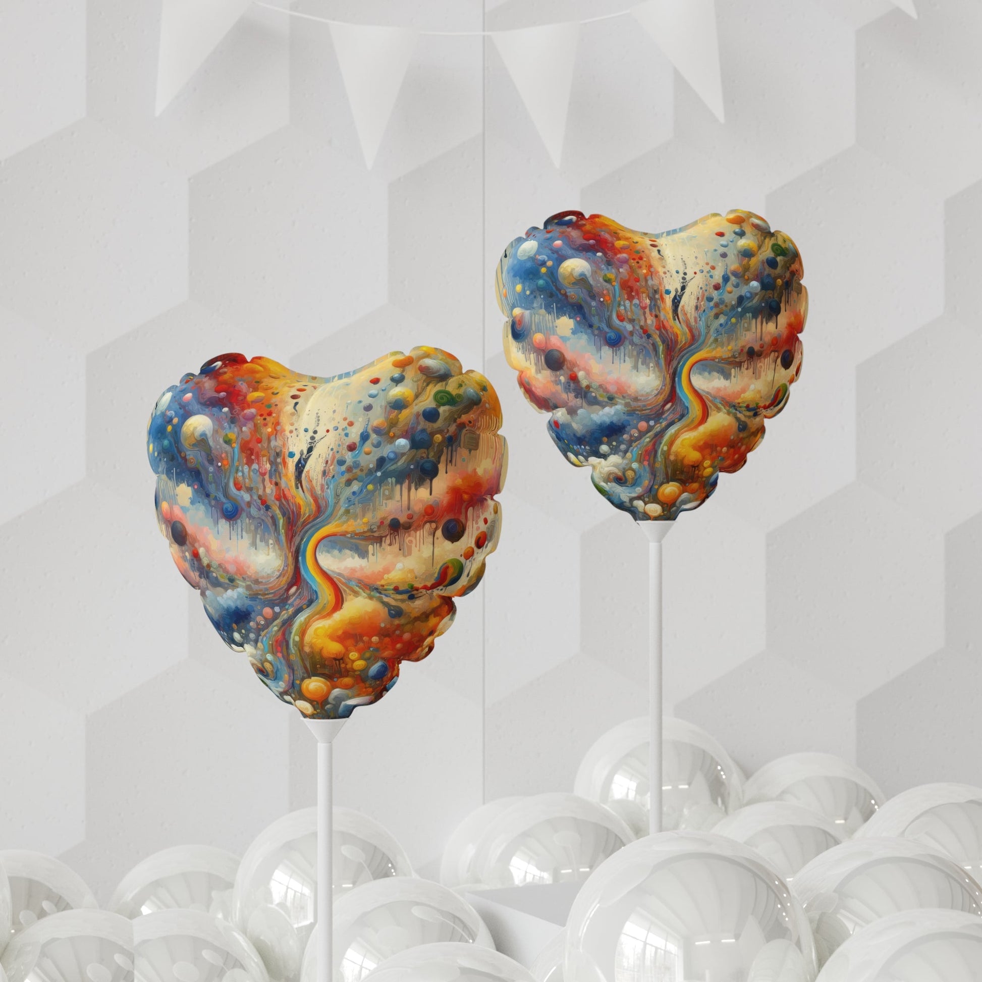 Choices Tachism Canvas Balloon (Round and Heart-shaped), 11" - ATUH.ART