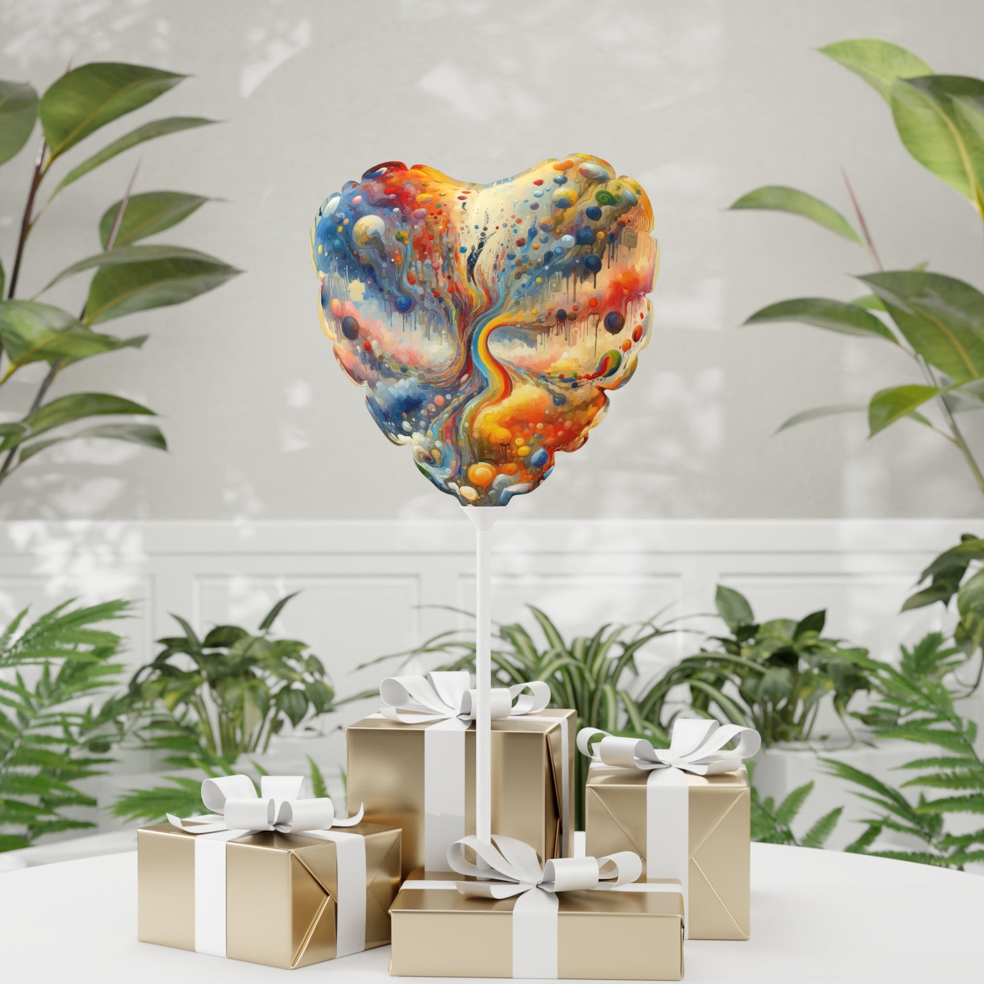 Choices Tachism Canvas Balloon (Round and Heart-shaped), 11" - ATUH.ART
