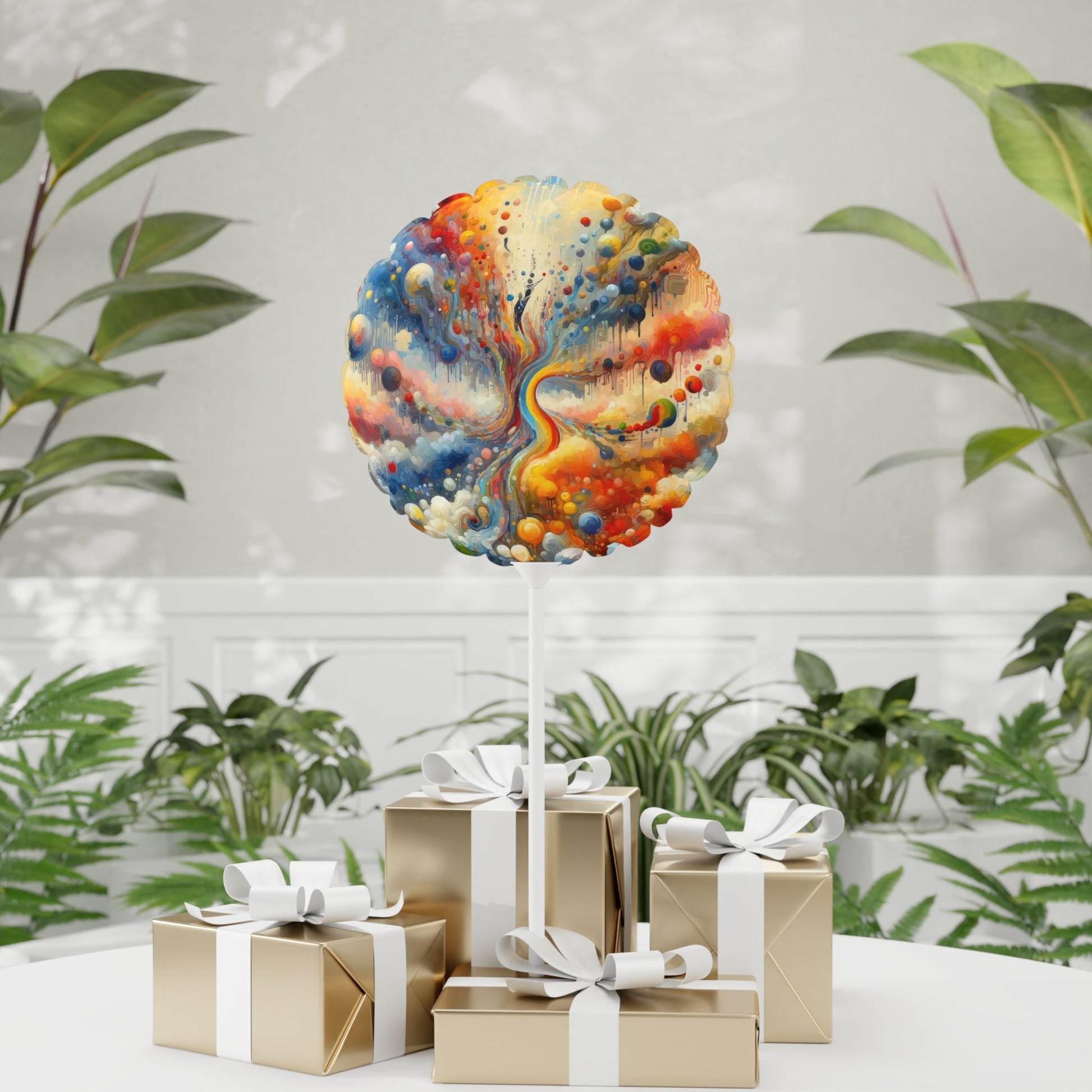 Choices Tachism Canvas Balloon (Round and Heart-shaped), 11" - ATUH.ART