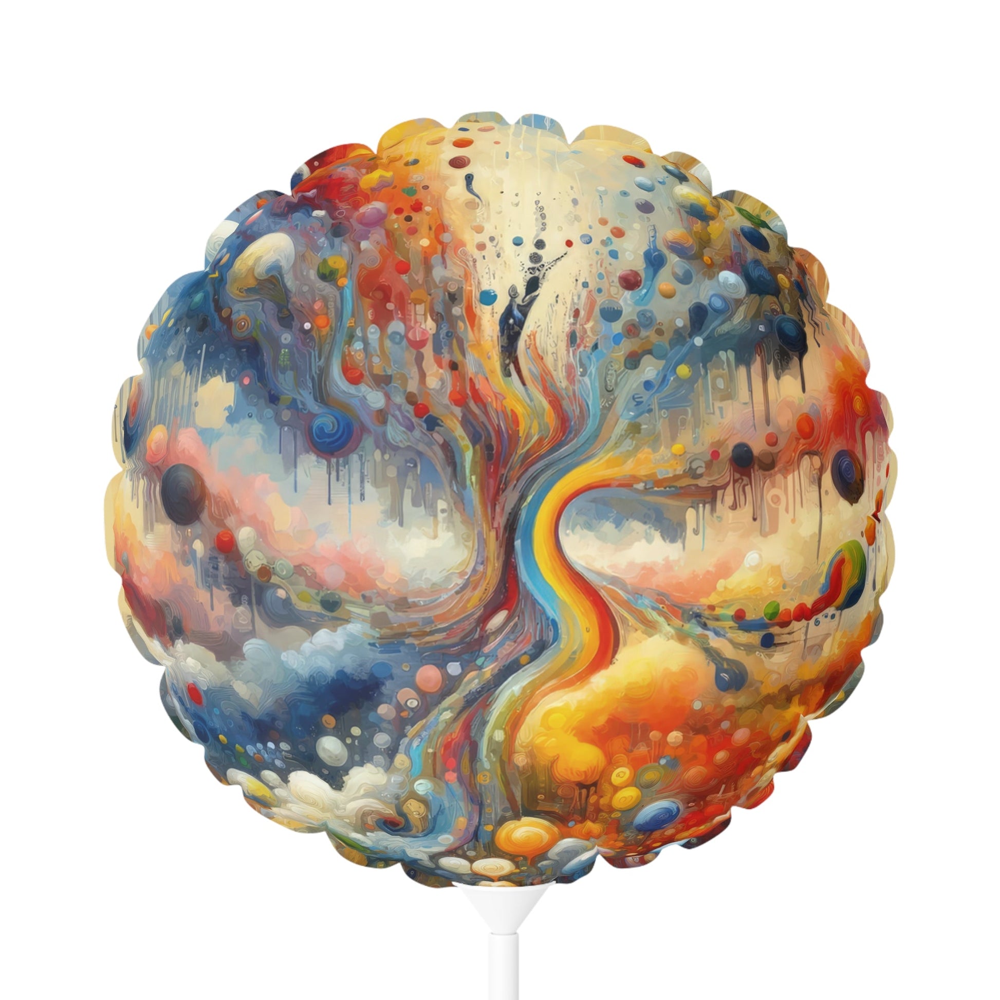 Choices Tachism Canvas Balloon (Round and Heart-shaped), 11" - ATUH.ART