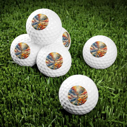 Choices Tachism Canvas Golf Balls, 6pcs - ATUH.ART