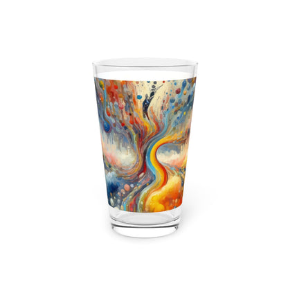 Choices Tachism Canvas Pint Glass, 16oz - ATUH.ART