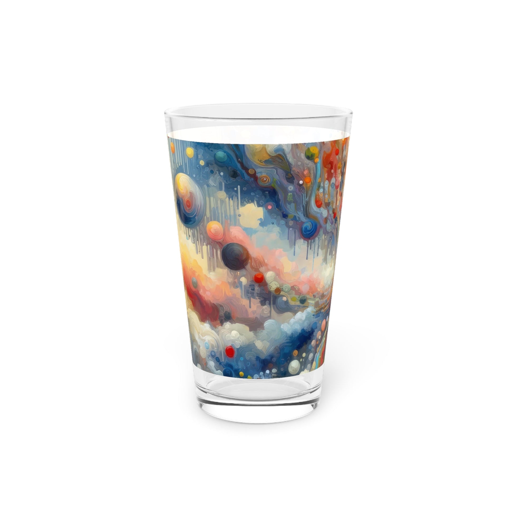 Choices Tachism Canvas Pint Glass, 16oz - ATUH.ART