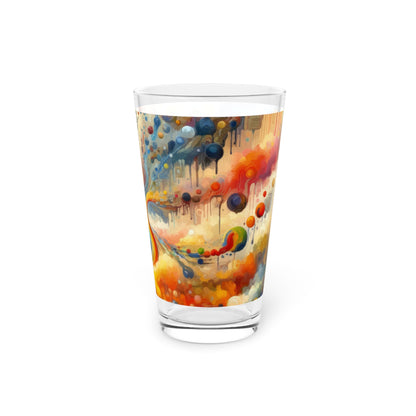 Choices Tachism Canvas Pint Glass, 16oz - ATUH.ART