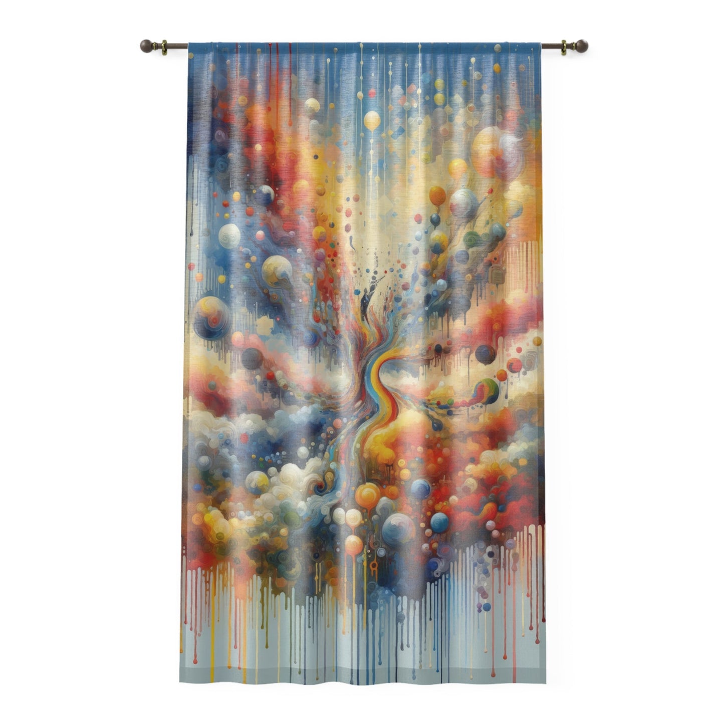 Choices Tachism Canvas Window Curtain - ATUH.ART