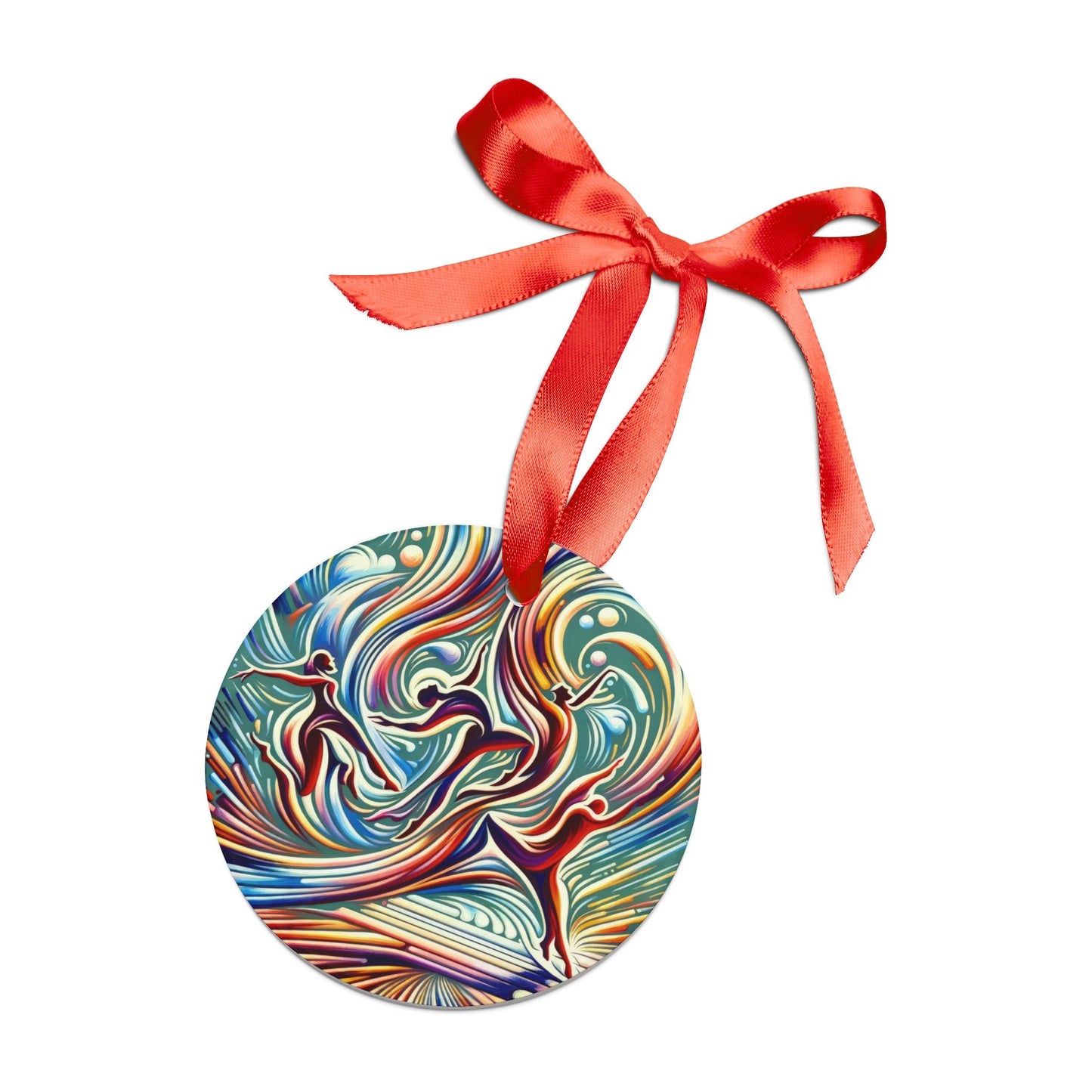 Choreographic Mindful Tachism Acrylic Ornament with Ribbon - ATUH.ART