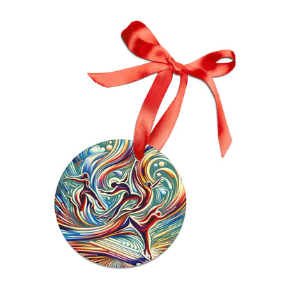 Choreographic Mindful Tachism Acrylic Ornament with Ribbon - ATUH.ART