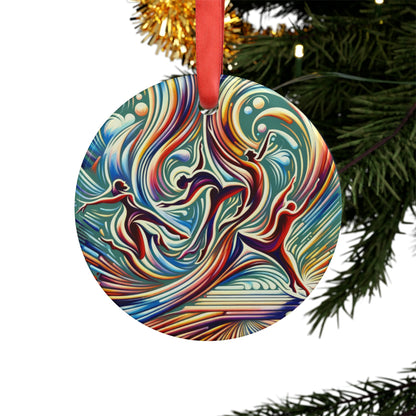 Choreographic Mindful Tachism Acrylic Ornament with Ribbon - ATUH.ART