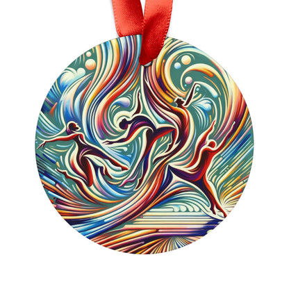 Choreographic Mindful Tachism Acrylic Ornament with Ribbon - ATUH.ART